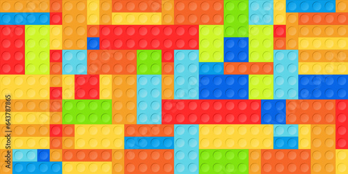 Toy blocks seamless vector texture