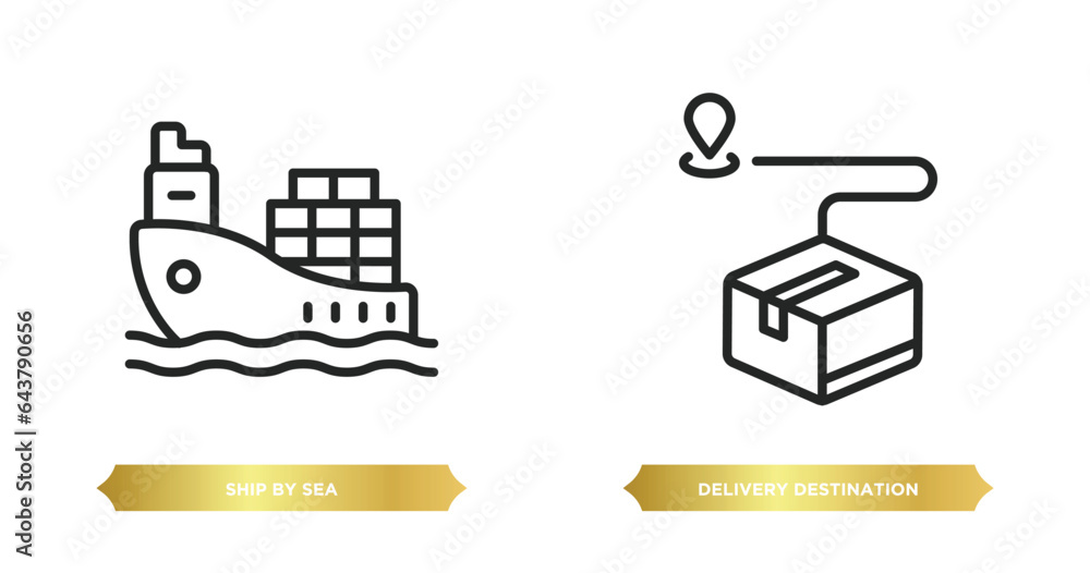 Fotografie two editable outline icons from delivery and logistic concept
