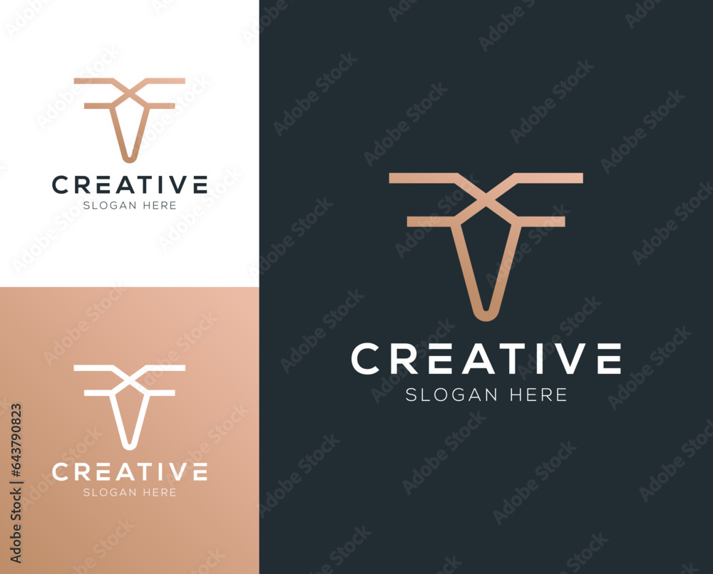 Modern luxury clean initial T letter logo design vector illustration inspiration