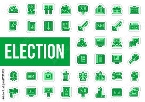 Icones et pictogrammes election vote et décision