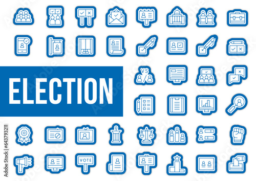 Icones et pictogrammes election vote et décision