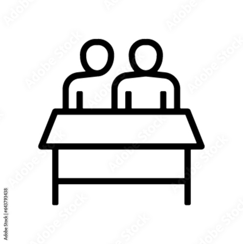Pictogramme icones et logo conference presentation duo deux gras