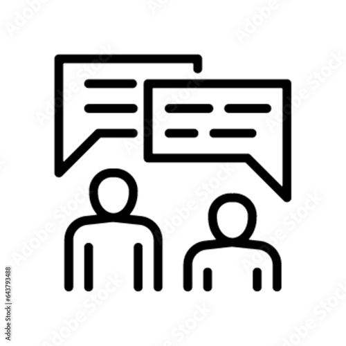 Pictogramme icones et logo conversation message profil travail gras