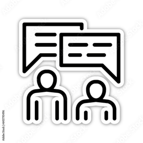 Pictogramme icones et logo conversation message profil travail gras relief