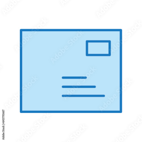 Pictogramme icones et logo courrier mail enveloppe bleu