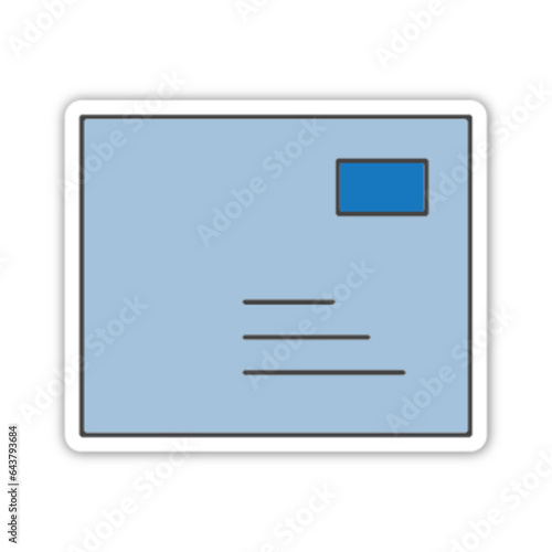 Pictogramme icones et logo courrier mail enveloppe couleur relief