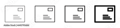 Pictogramme icones et logo courrier mail enveloppe epais