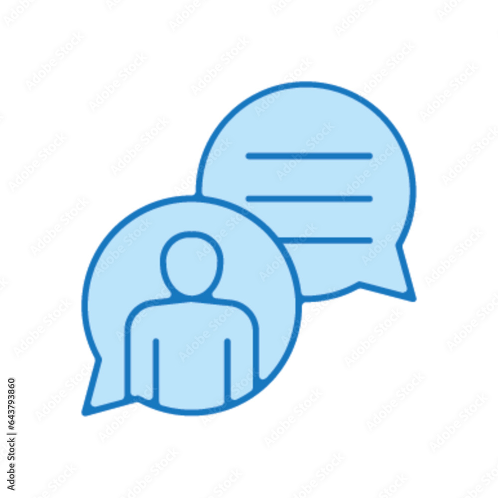 Pictogramme icones et logo echange message texte bleu Pictogramme icones et logo echange message texte bleu