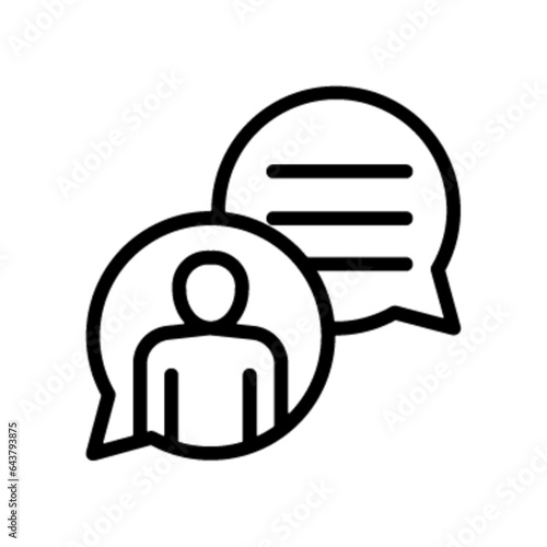 Pictogramme icones et logo echange message texte epais gras