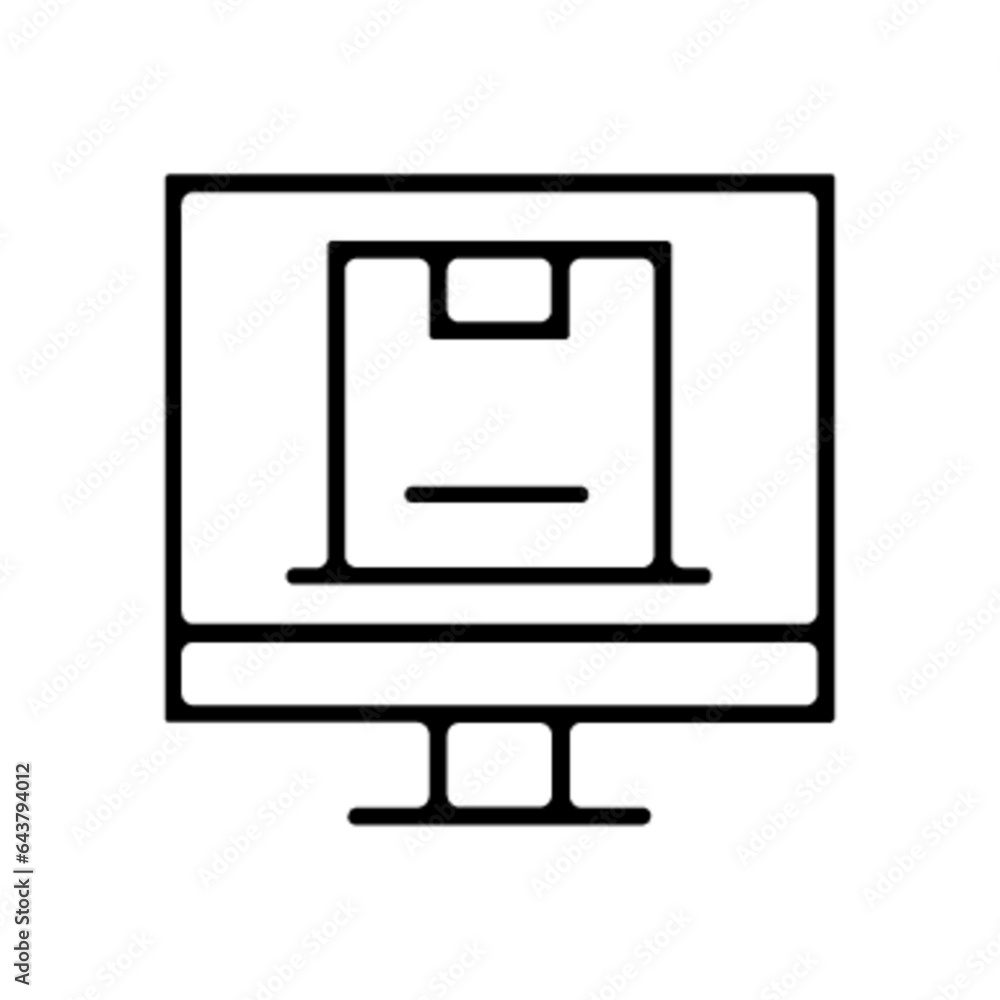 Pictogramme icones et logo ecran colis commande epais Pictogramme icones et logo ecran colis commande epais