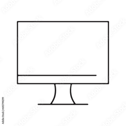 Pictogramme icones et logo ecran ordinateur bureau fin