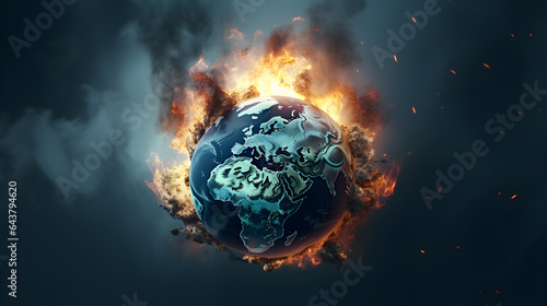 Global Warming, Earth on Fire, Global Warming - High Resolution