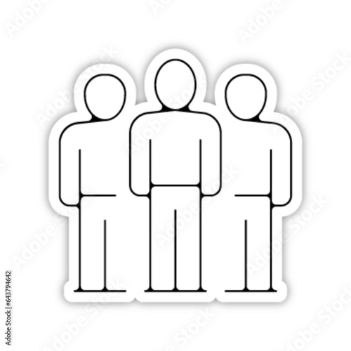 Pictogramme icones et logo equipe travail groupe fin relief