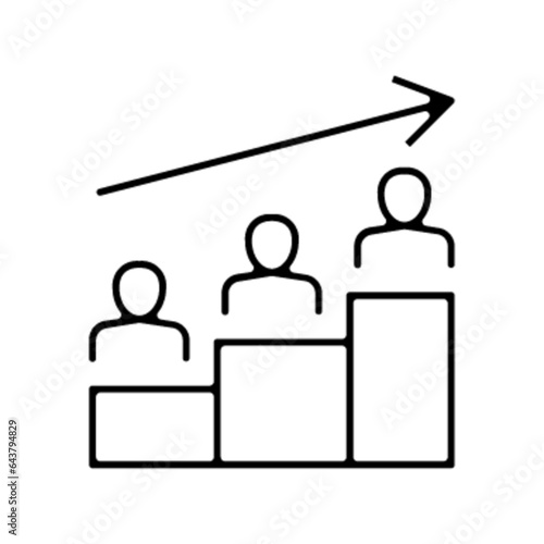 Pictogramme icones et logo evolution profil professionnel