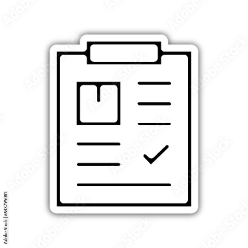 Pictogramme icones et logo liste a cocher notes relief
