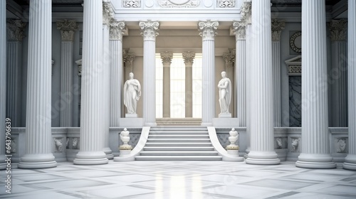 Foto striking image that the symbolism of the courthouse entrance colonnade