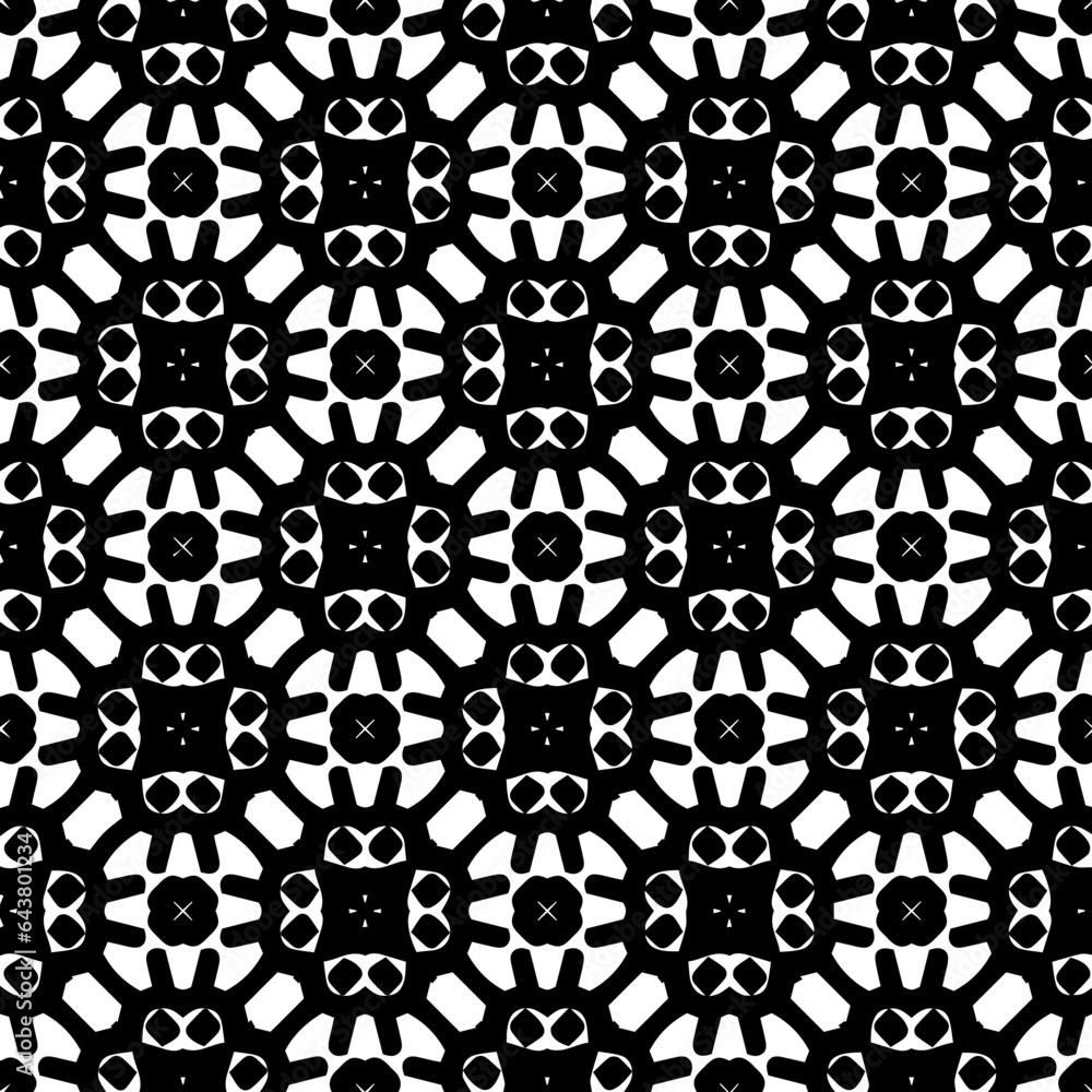 White background with black pattern. Seamless texture for fashion, textile design,  on wall paper, wrapping paper, fabrics and home decor. Simple repeat pattern.