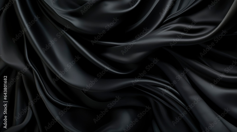 Black cloth waves background texture. Black cloth waves background texture.