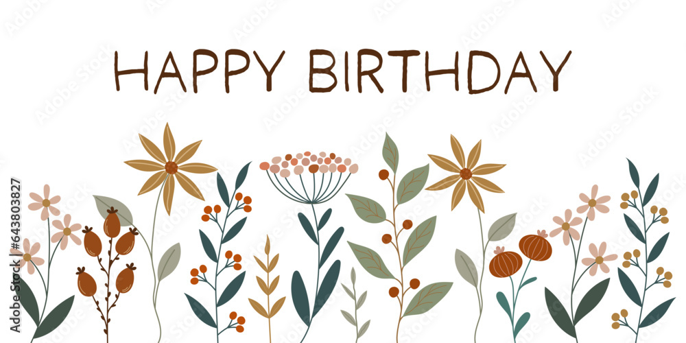 Happy Birthday - Schriftzug in englischer Sprache - Alles Gute zum