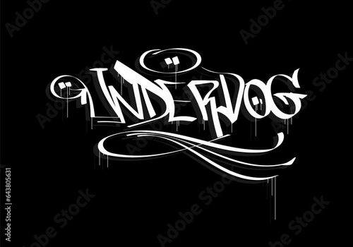 UNDERDOG word graffiti tag style