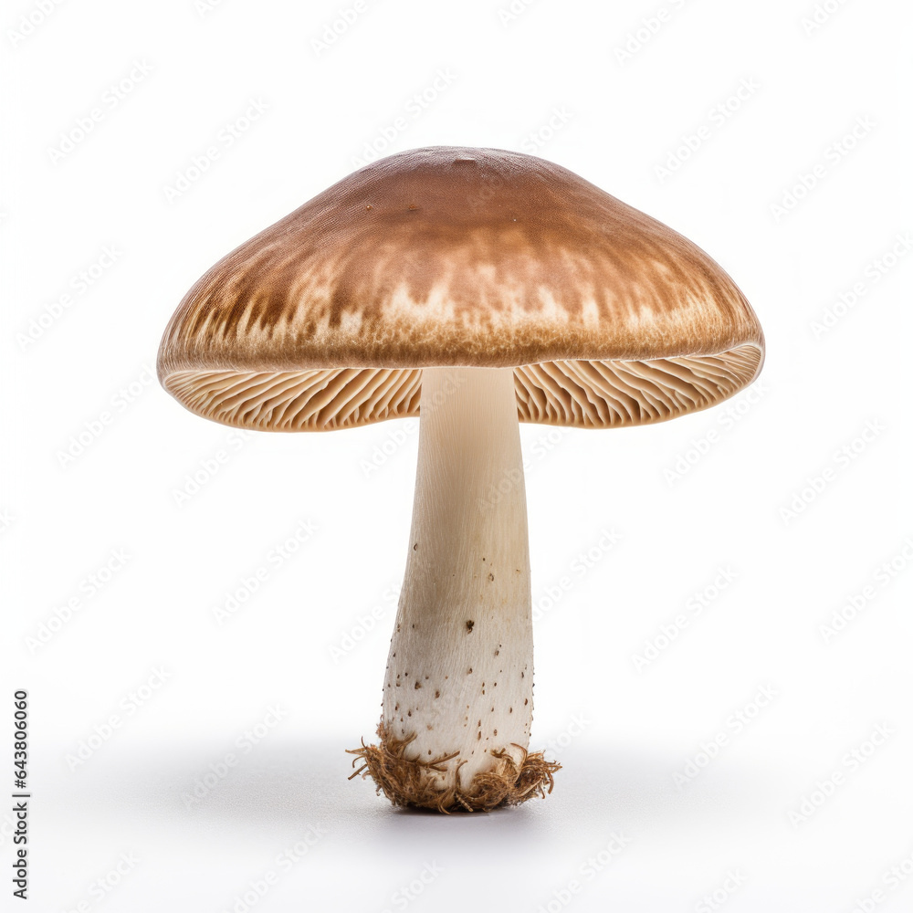 Photo of Mushroom isolated on a white background Photo of Mushroom isolated on a white background