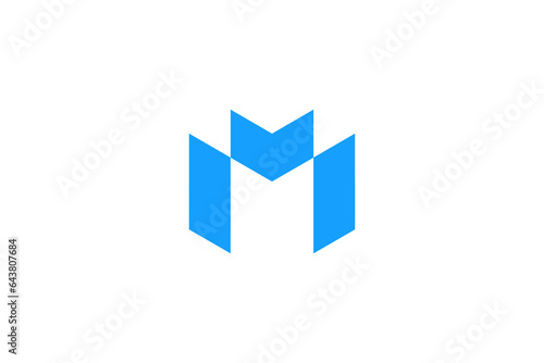 Free Download letter M geometric logo vector sign template  - GFXLoad