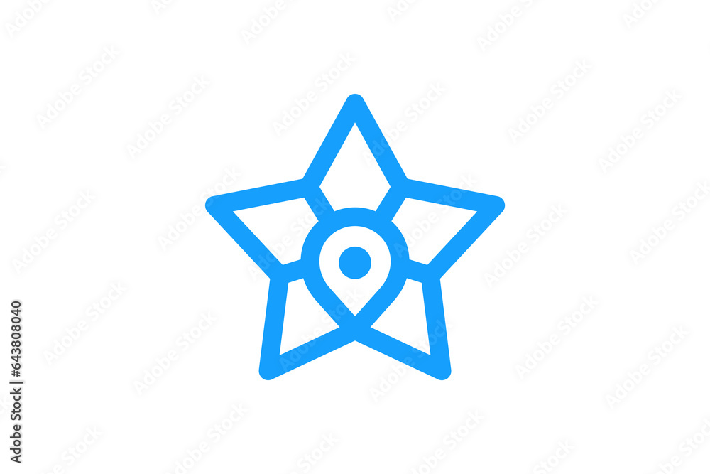 Star Pin Location logo vector sign template Star Pin Location logo vector sign template