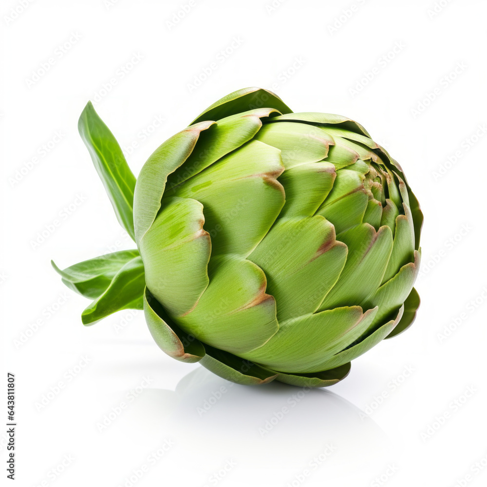 Fototapeta premium Photo of Artichoke isolated on a white background