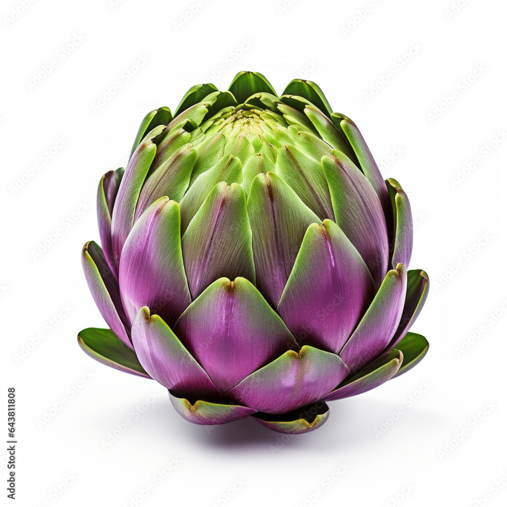 Fototapeta premium Photo of Artichoke isolated on a white background