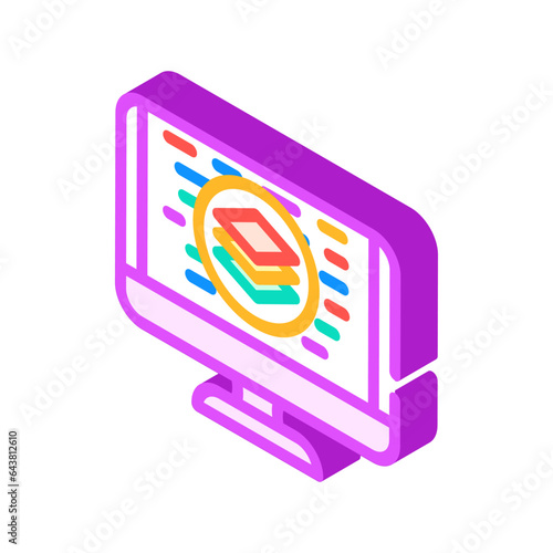 full stack development software isometric icon vector. full stack development software sign. isolated symbol illustration