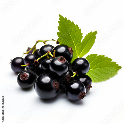 Photo of Blackcurrant isolated on a white background