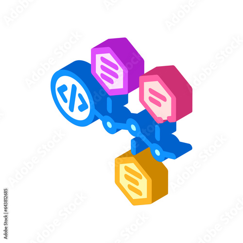 software deployment isometric icon vector. software deployment sign. isolated symbol illustration