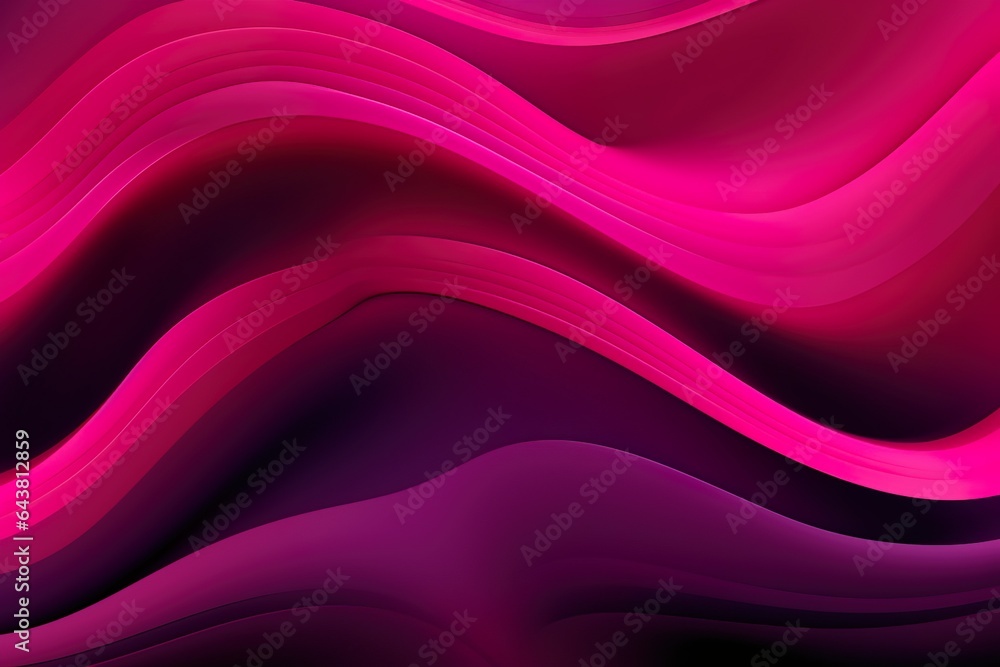 Obraz premium Abstract pink Background, Color Design with Vector Ripples on a Dark Background | Generative AI