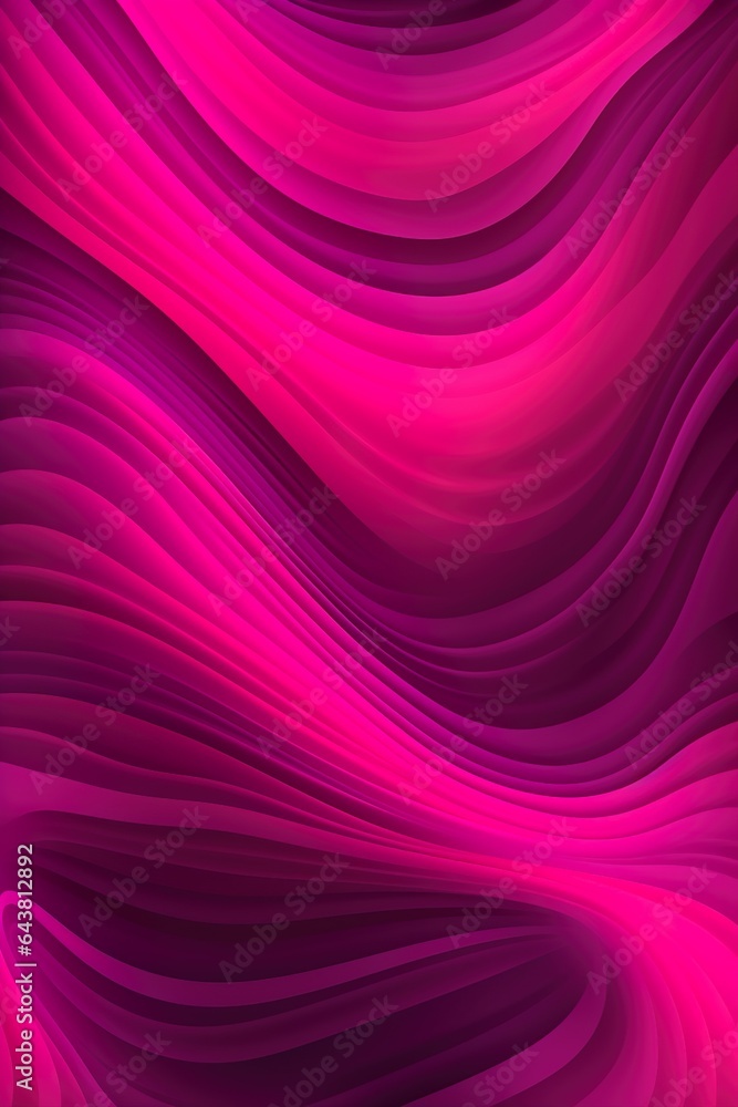 Fototapeta premium Abstract pink Background, Color Design with Vector Ripples on a Dark Background | Generative AI