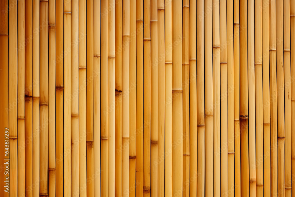 Bamboo wall texture, real natural pattern as background Bamboo wall texture, real natural pattern as background