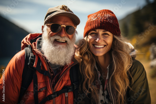 Seasoned Travelers. Seniors exploring new destinations, portraying the spirit of adventure in senior life. Generative Ai. © Sebastian