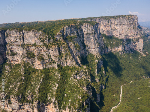 Aerial view of Vikos gorge, Zagori, Epirus, Greece photo