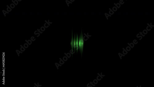 Visualization of audio data playing back, two different waveform shots included, 4k 24p with alpha channel for transparency photo