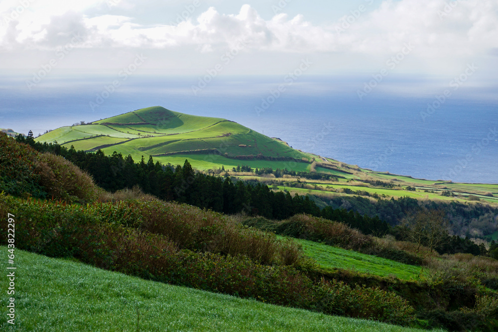 Obraz premium azores landscape blue green