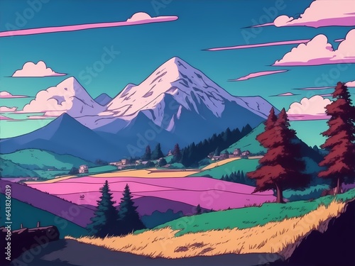 Landscape Wallpaper, Anime Style © Odilon