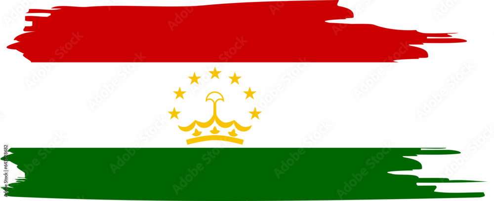 Tajikistan Flag Paint Stroke Tajikistan Flag Paint Stroke