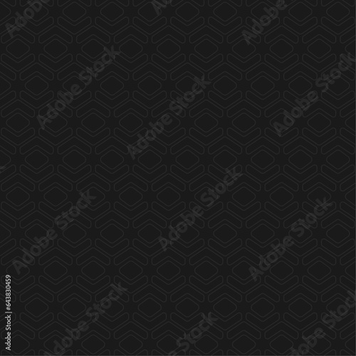 Seamless hexagon minimalist pattern geometric shape black vector