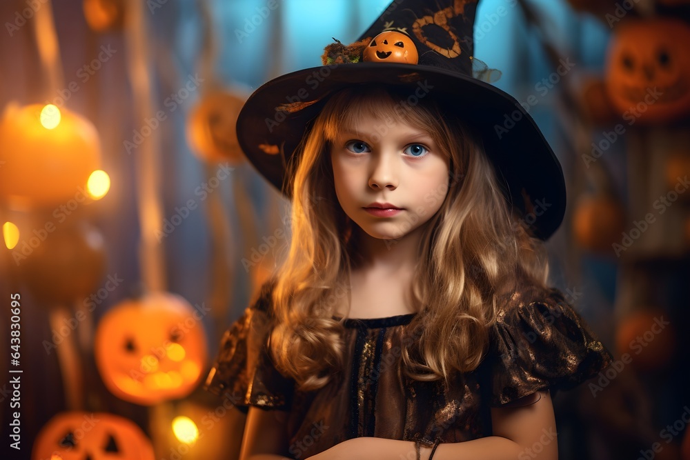 ハロウィンの仮装をした女の子 with generative ai ハロウィンの仮装をした女の子 with generative ai