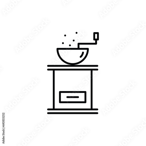  Pepper grinder vector icon, Coffee mill flat icon illustration on white background..eps