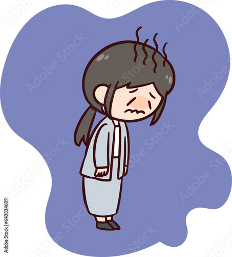 落ち込むスーツの女性