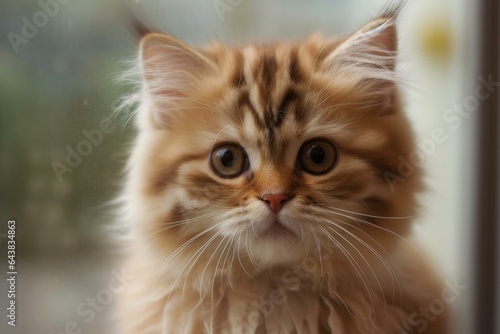 adorable feline with see-through background. Generative AI © Orla