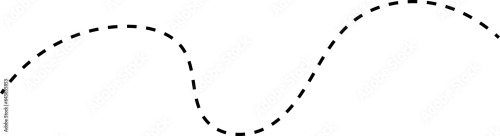 Curved Dashed Line