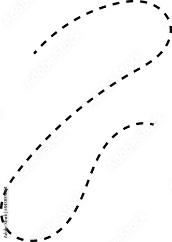 Curved Dashed Line