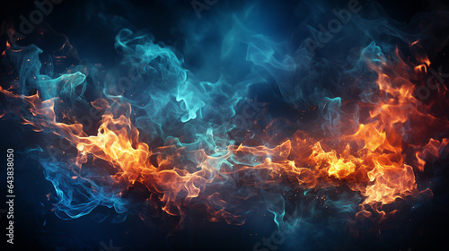 Blue fire background © avivmuzi