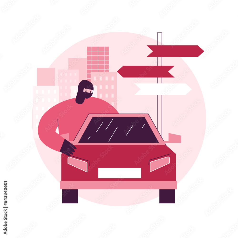 Фотография Road fraud abstract concept vector illustration